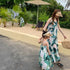Mommy And I Lace Up Backless Cross Parent-child Holiday Beach Skirt Dress